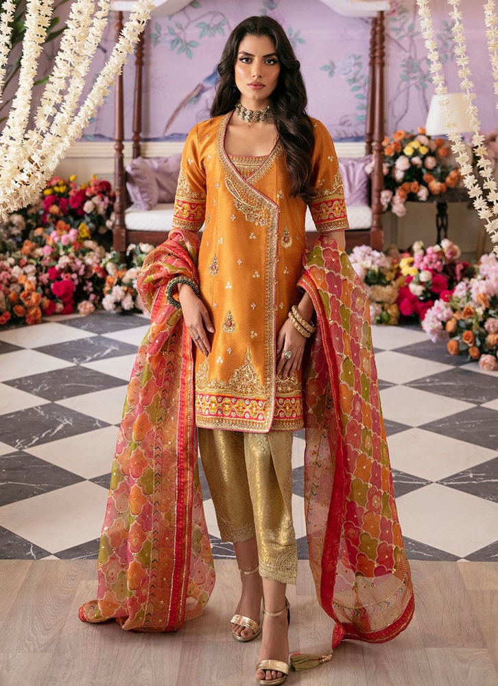 Sarv Angarkha And Dupatta with Fine Embroidery | FTA