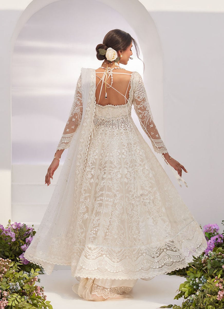Maelle Ivory Embroidered And Embellished Kalidaar