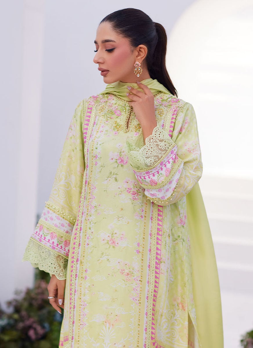 Kelly Lime Shirt And Dupatta