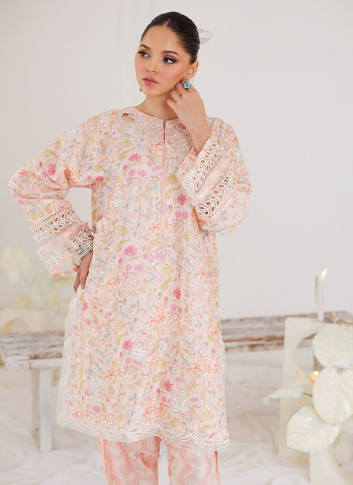 Aisha Fatema Casual Pret  Silk 2 Piece Suit AF21C 2006 Glossy Pink main image 1