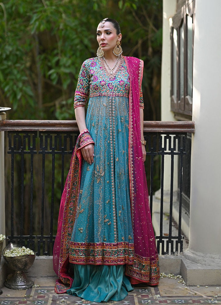 sea green dress pakistani Haris Shakeel main image 0