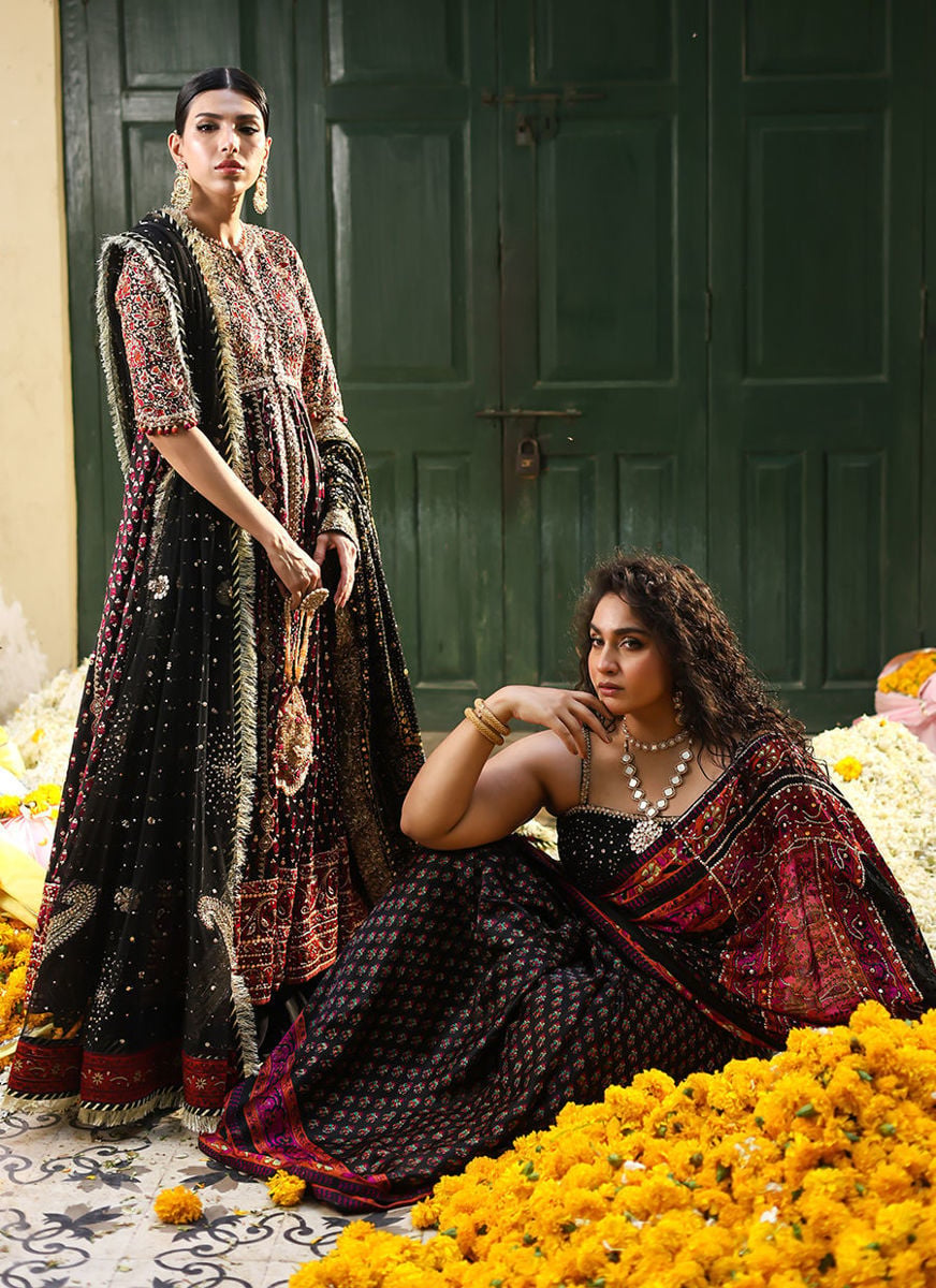 Ruthie Black Silk Saree
