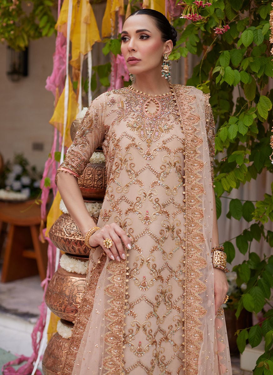 Elaya Light Gold Panelled Shirt