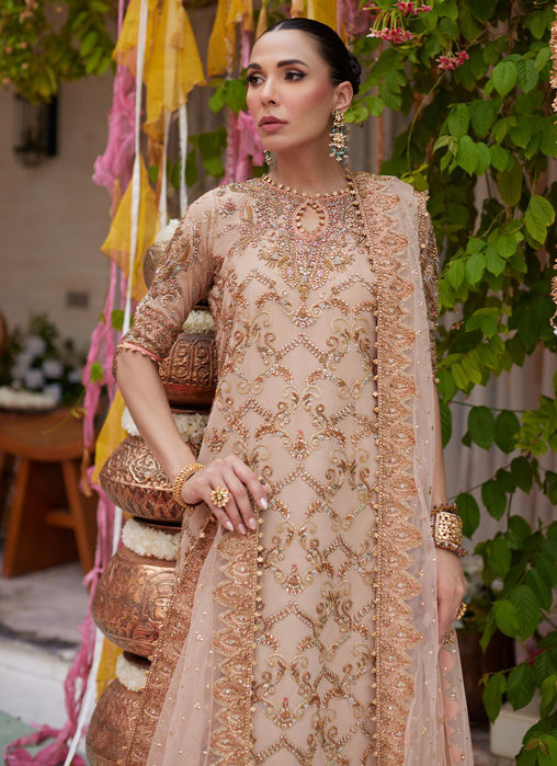 Elaya Light Gold Panelled Shirt