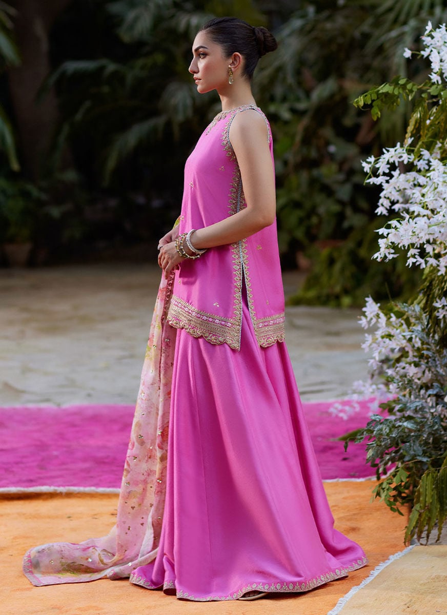 Nihal Rani Pink Shirt And Dupatta