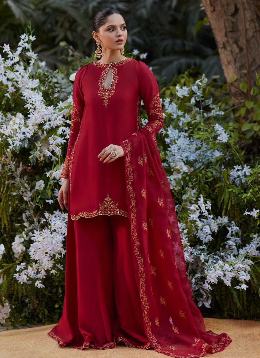 Guzayn Scarlett Shirt And Dupatta