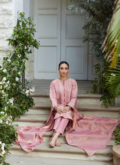 Cisel Pink Shirt And Dupatta