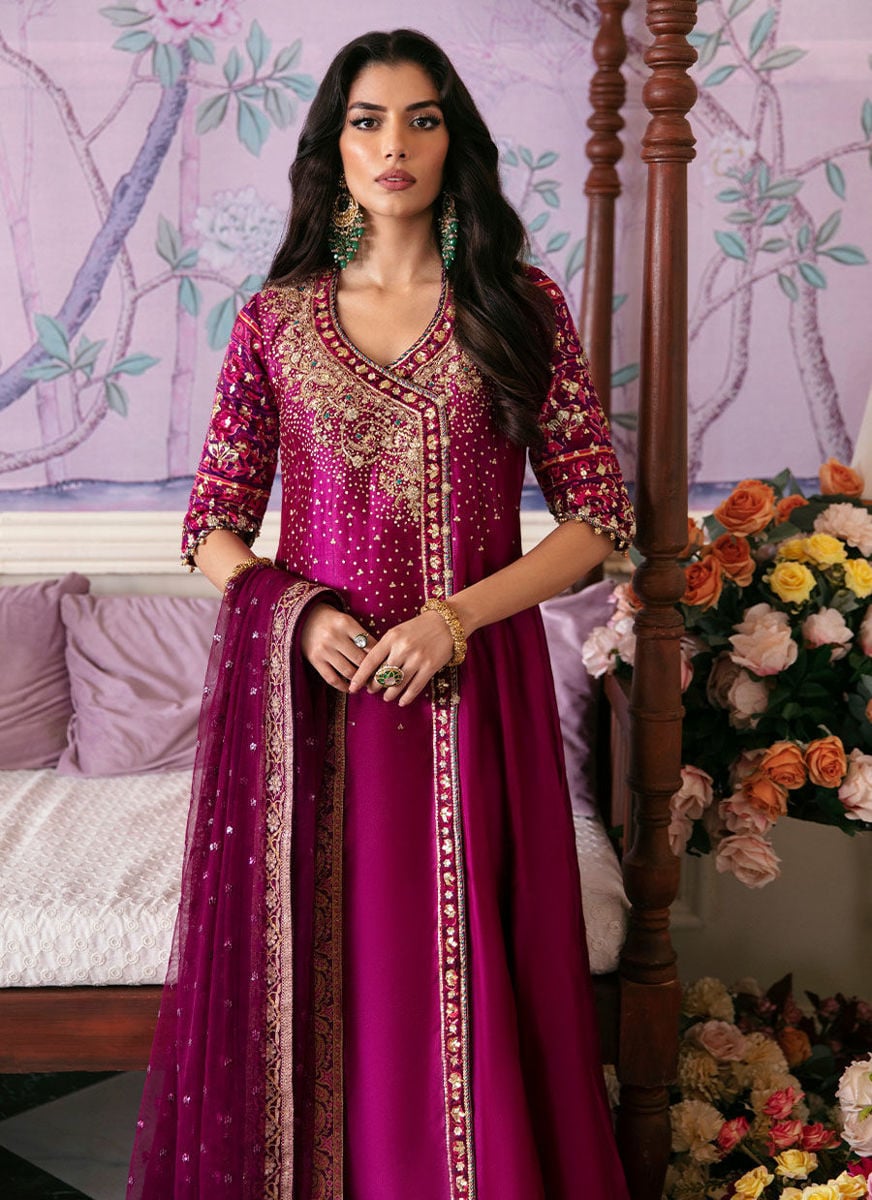 Narina Magenta Kalidaar And Dupatta and Pants