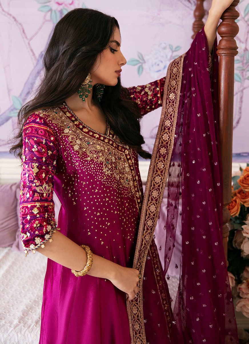 Narina Magenta Kalidaar And Dupatta and Pants