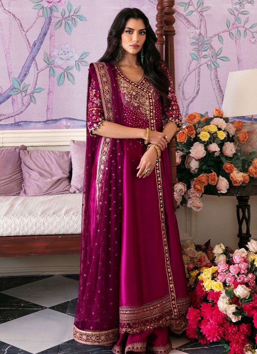 Narina Magenta Kalidaar And Dupatta and Pants