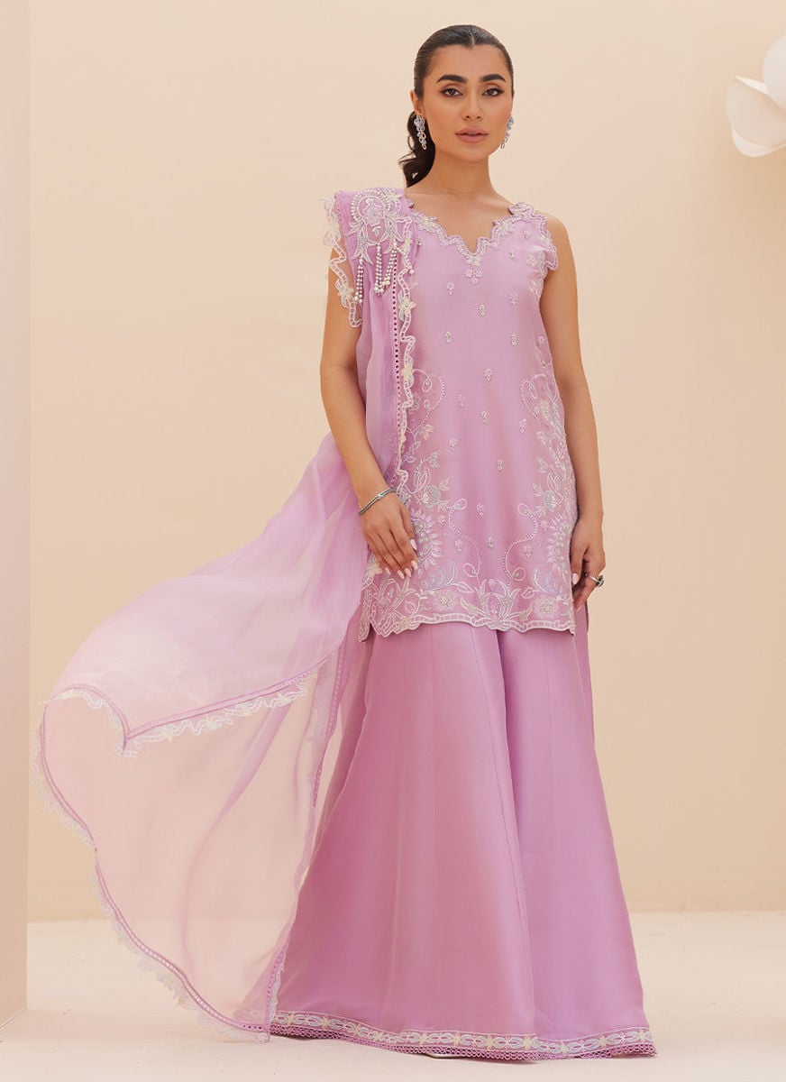 Lilliana Lilac Shirt And Dupatta