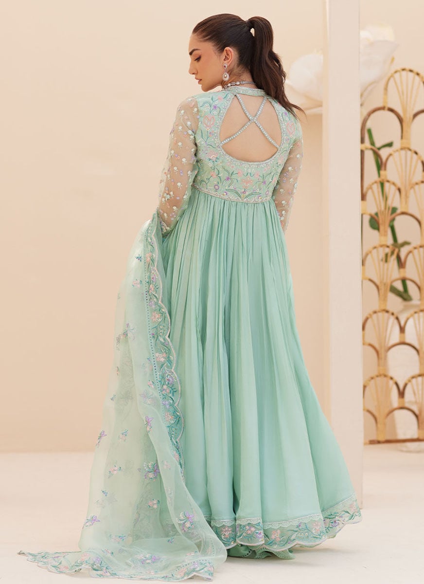 Freya Aqua Kalidaar And Dupatta