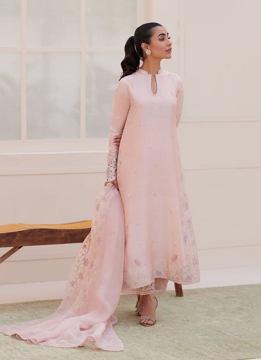 Aurora Pastel Pink Shirt And Dupatta