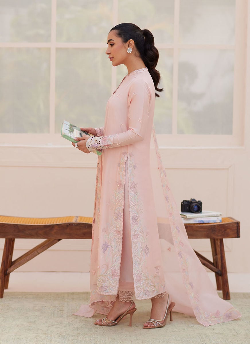 Aurora Pastel Pink Shirt And Dupatta