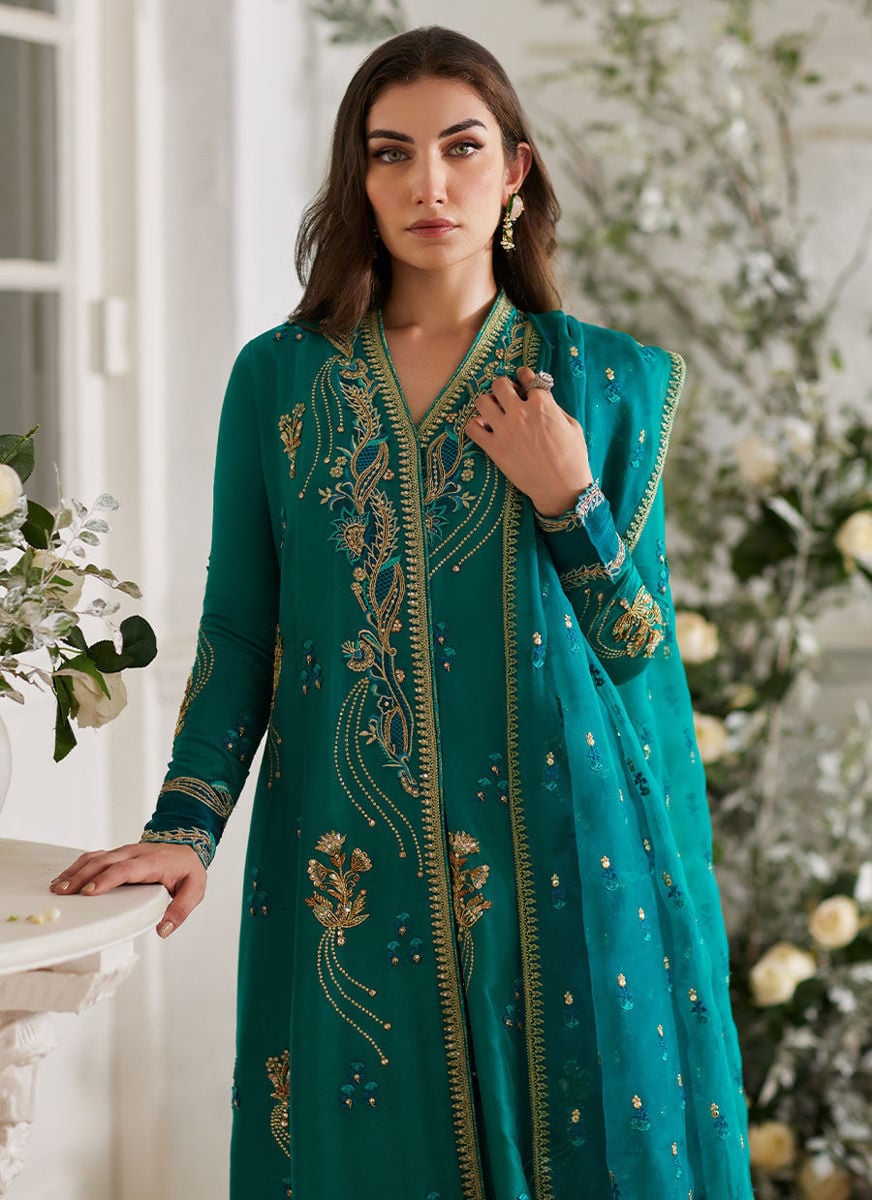 Ayda Sea Green Shirt and Dupatta with Pants