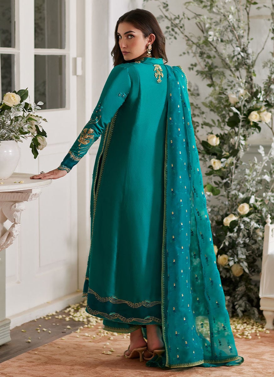 Ayda Sea Green Shirt and Dupatta with Pants