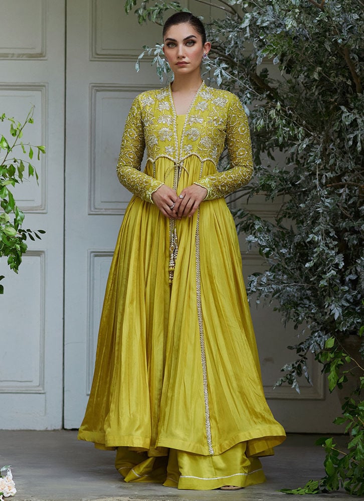 Kaylin Kiwi Kalidaar (shirt and lehenga) for women from farahtalibaziz