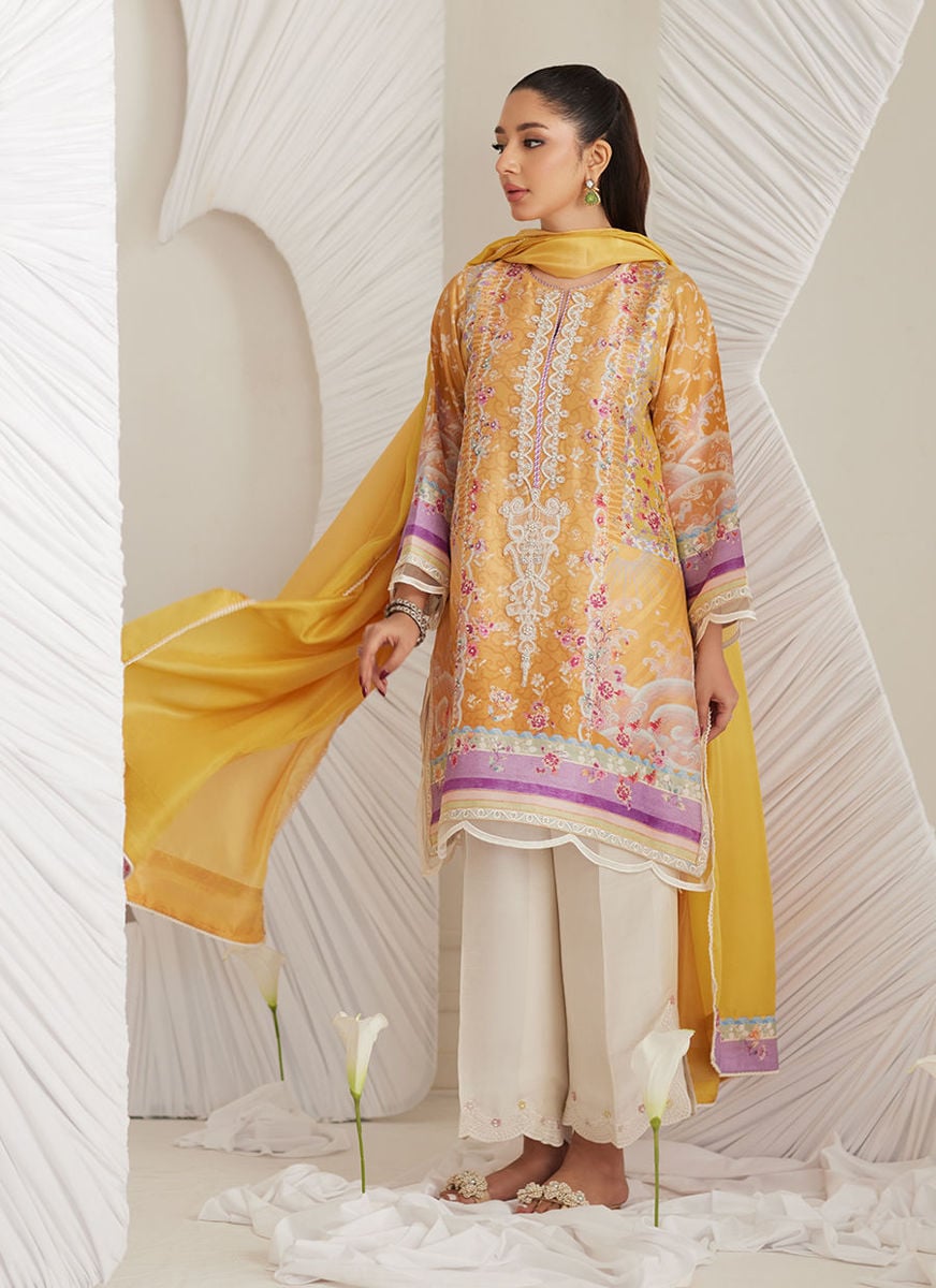 Anima Mustard Shirt And Dupatta