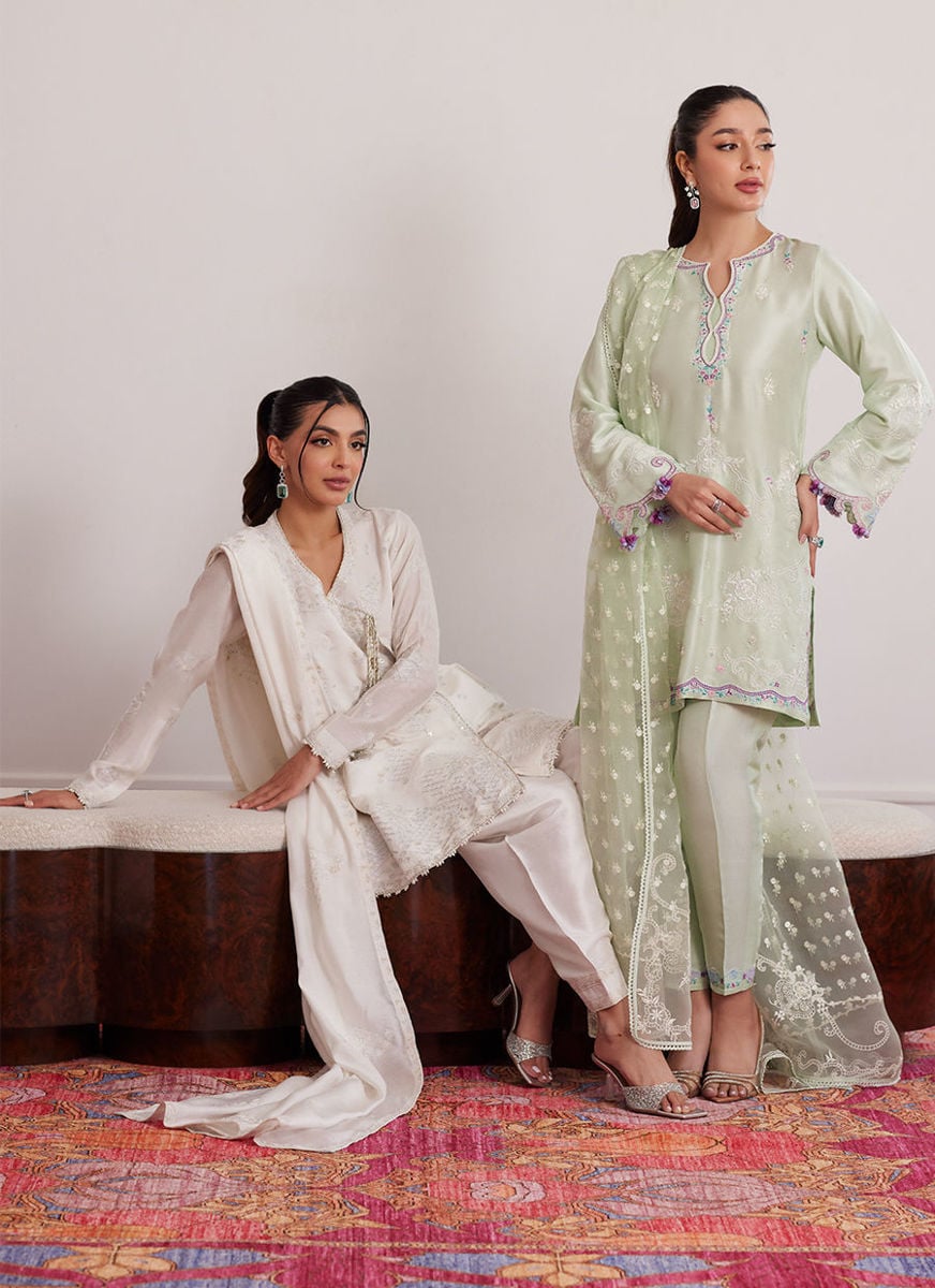 Pilar Mint Shirt And Dupatta