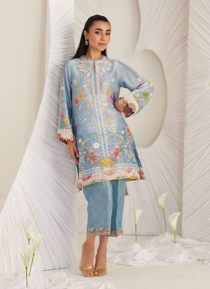 Carla Slate Blue Shirt and Pants