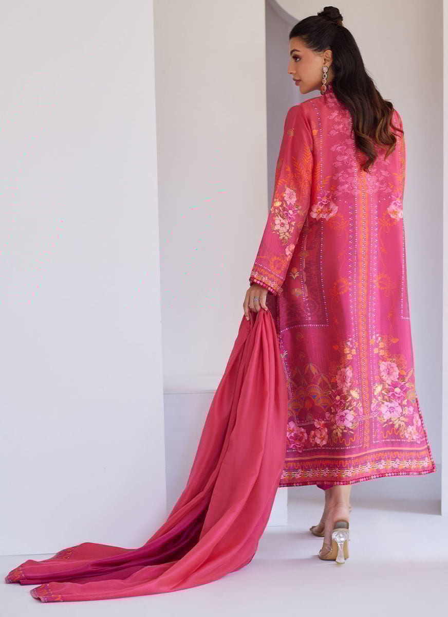 Alira Crimson Shirt And Dupatta