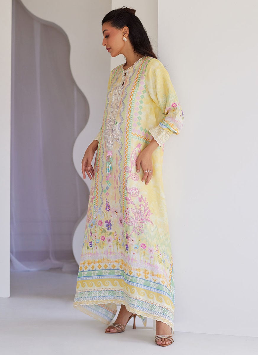 Cali Raw Silk Kaftan