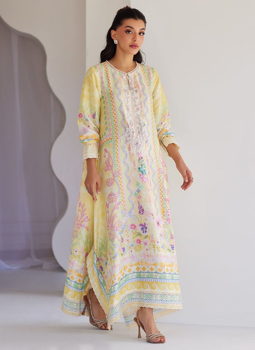 Cali Raw Silk Kaftan
