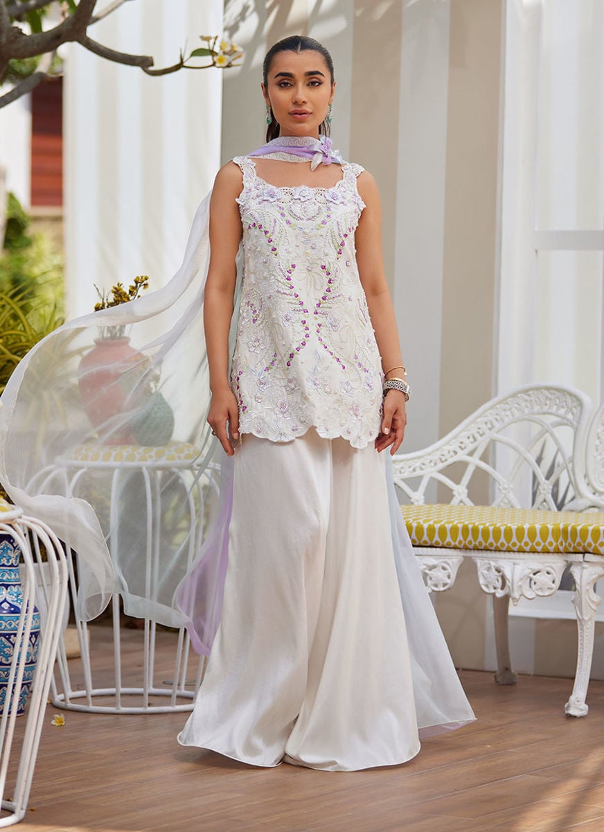 Amora Ivory Shirt And Dupatta