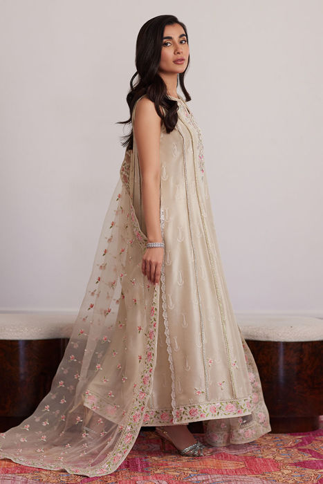 Everly Cream Shirt, dupatta and pants