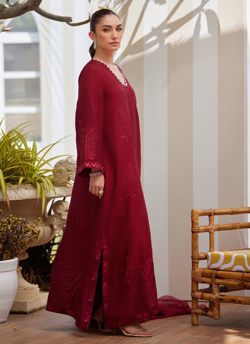 Soraya Scarlett Shirt And Dupatta