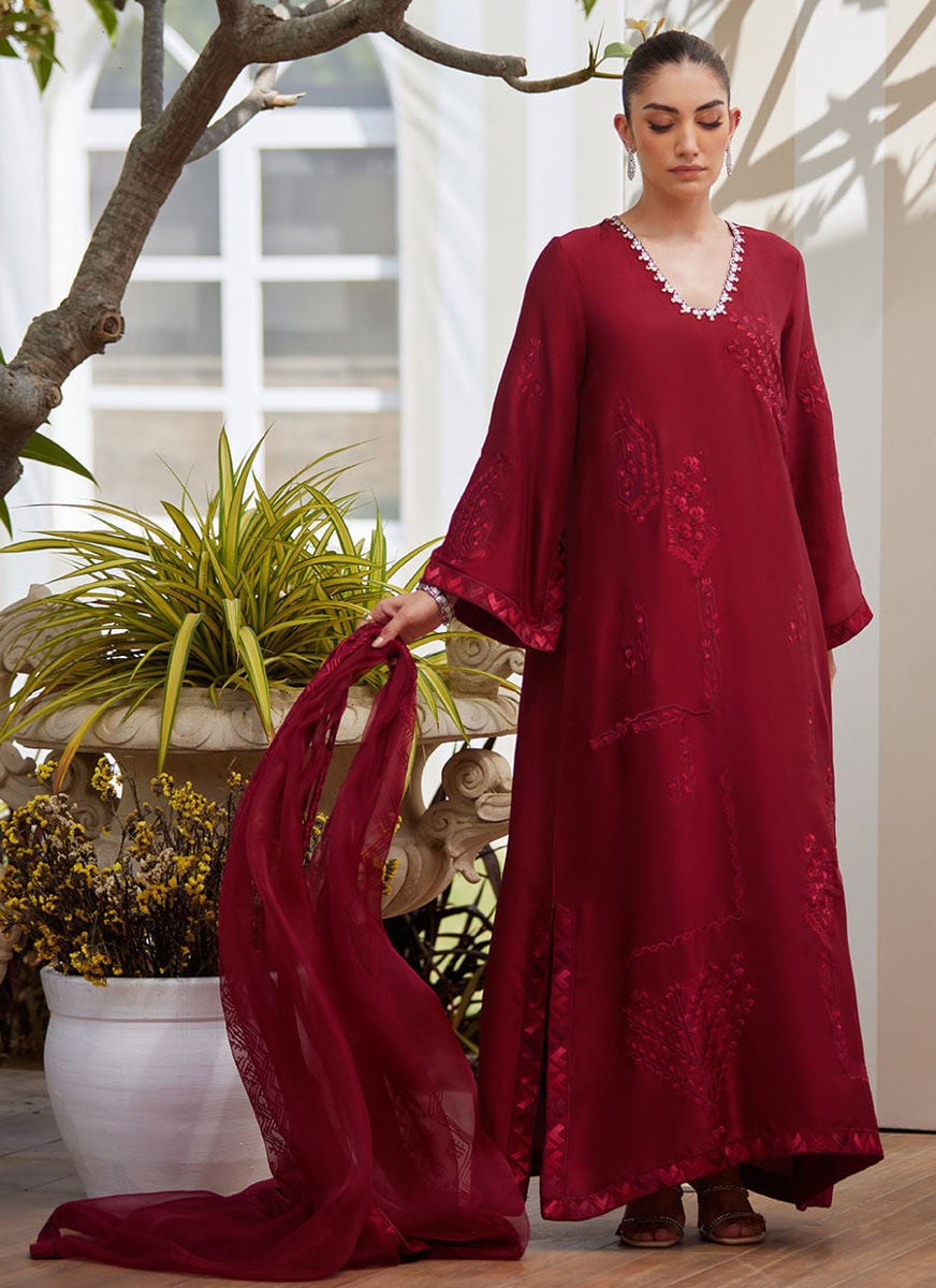 Soraya Scarlett Shirt And Dupatta
