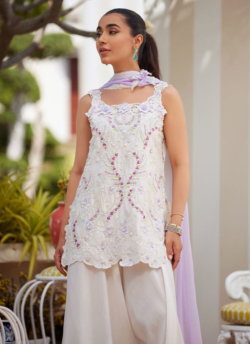 Amora Ivory Shirt And Dupatta