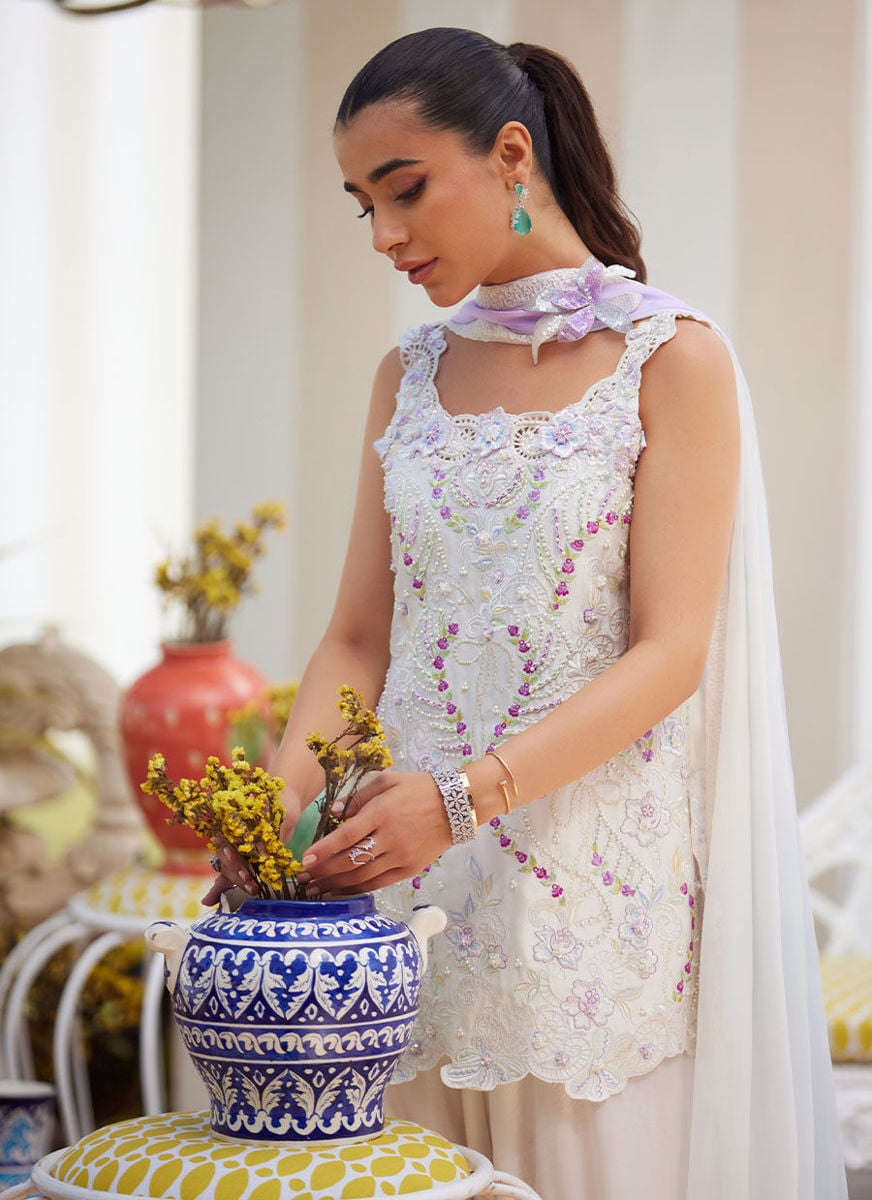 Amora Ivory Shirt And Dupatta