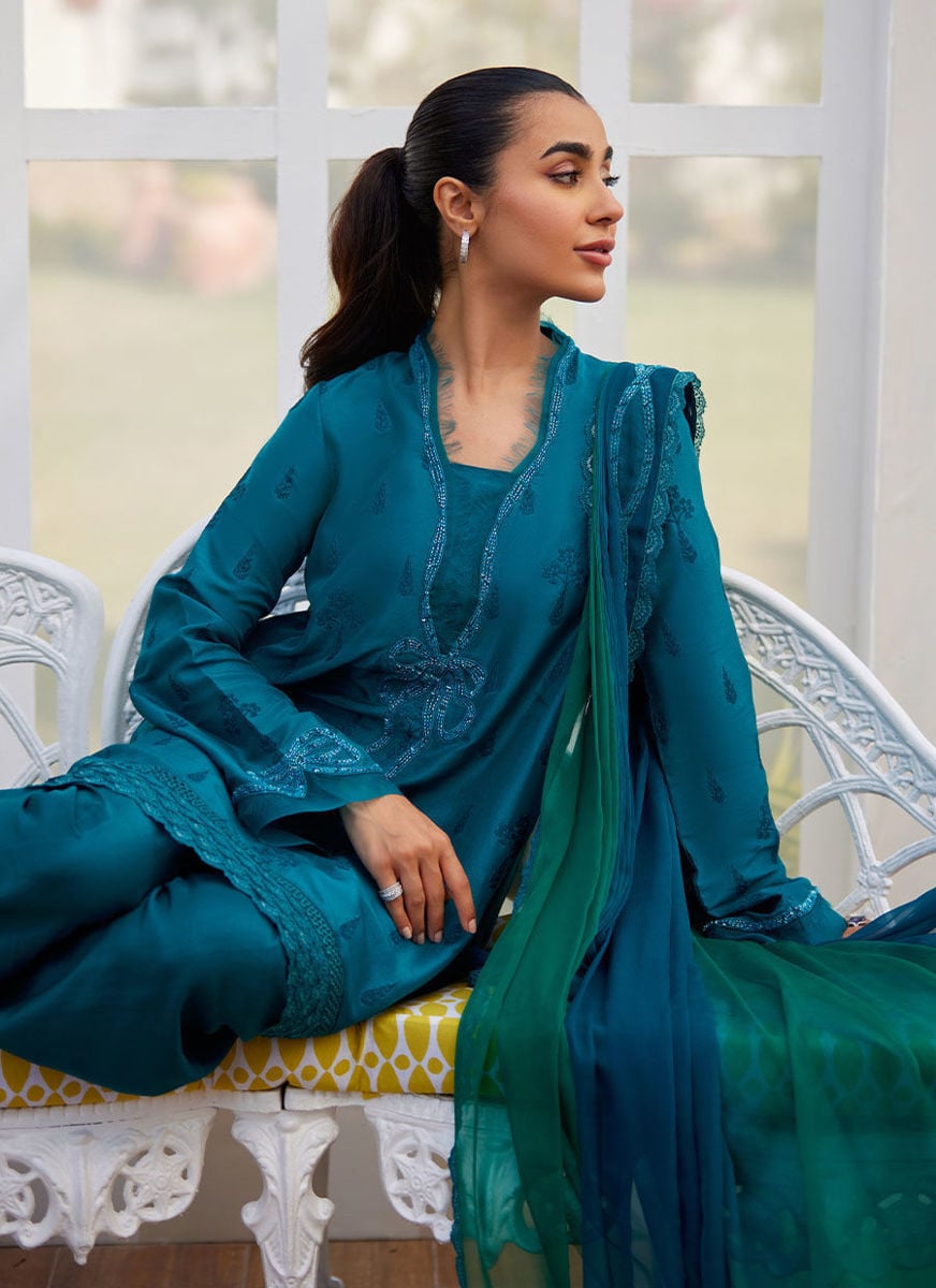 Maella Emerald Shirt And Dupatta