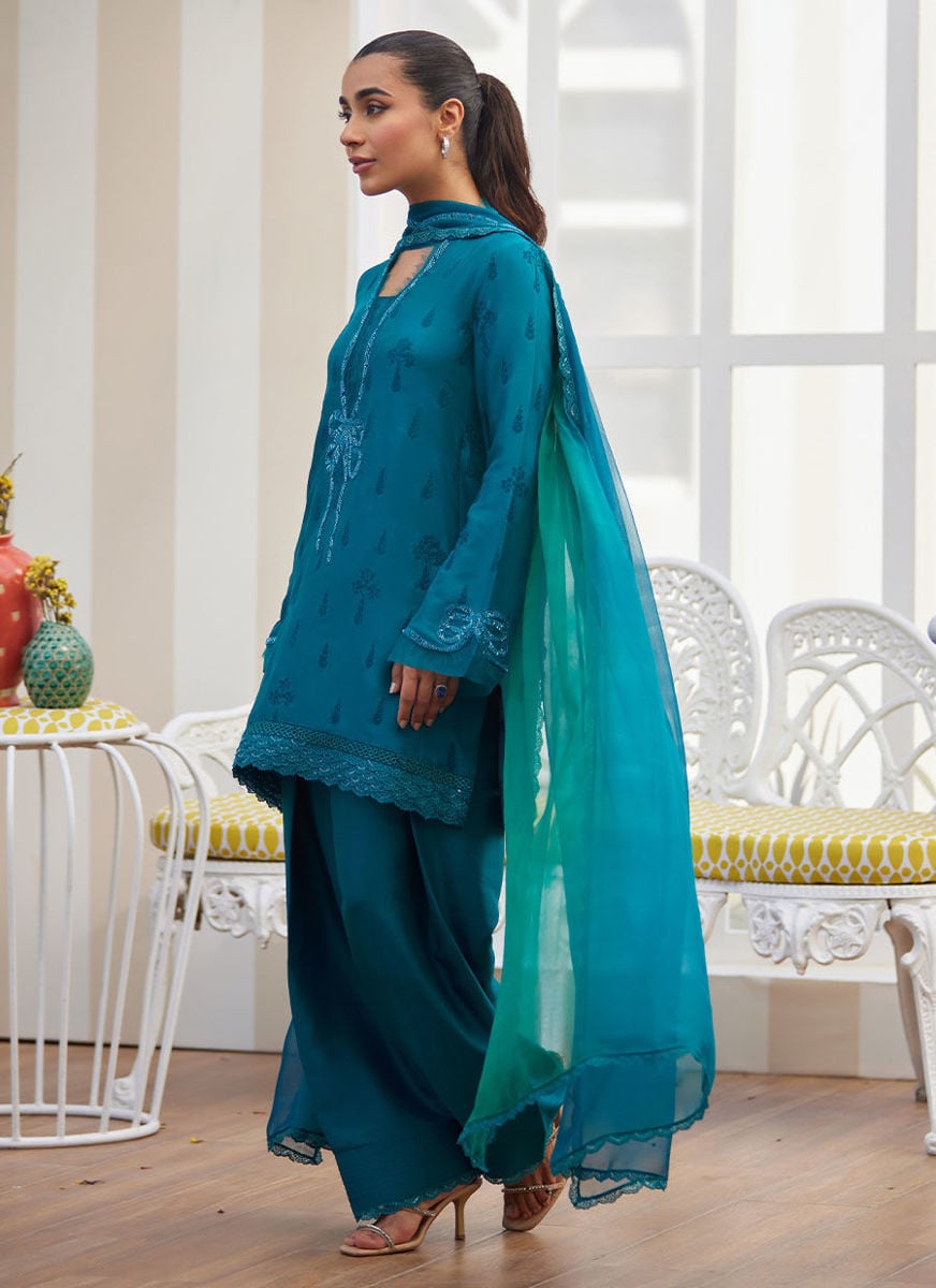 Maella Emerald Shirt And Dupatta