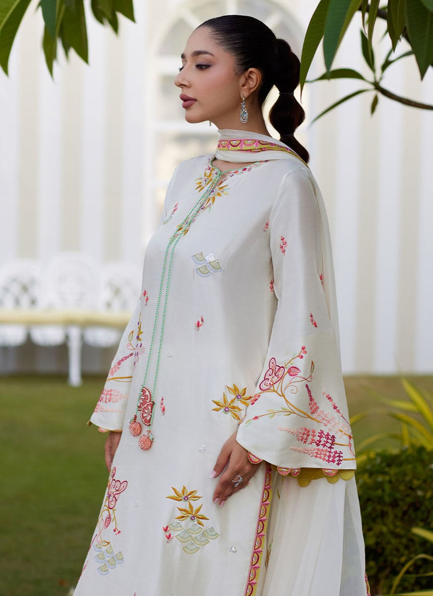 Mireza Ivory Shirt And Dupatta