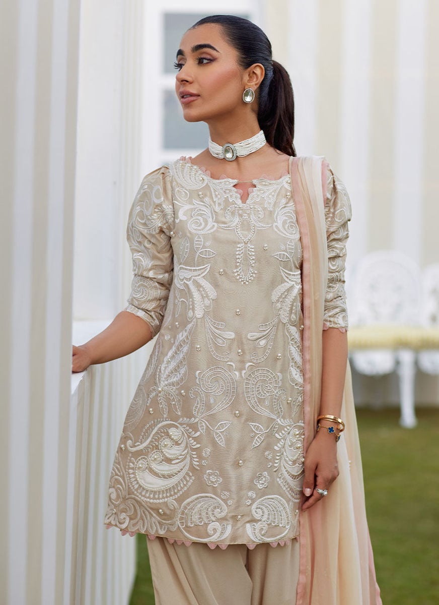 Danika Sand Shirt And Dupatta