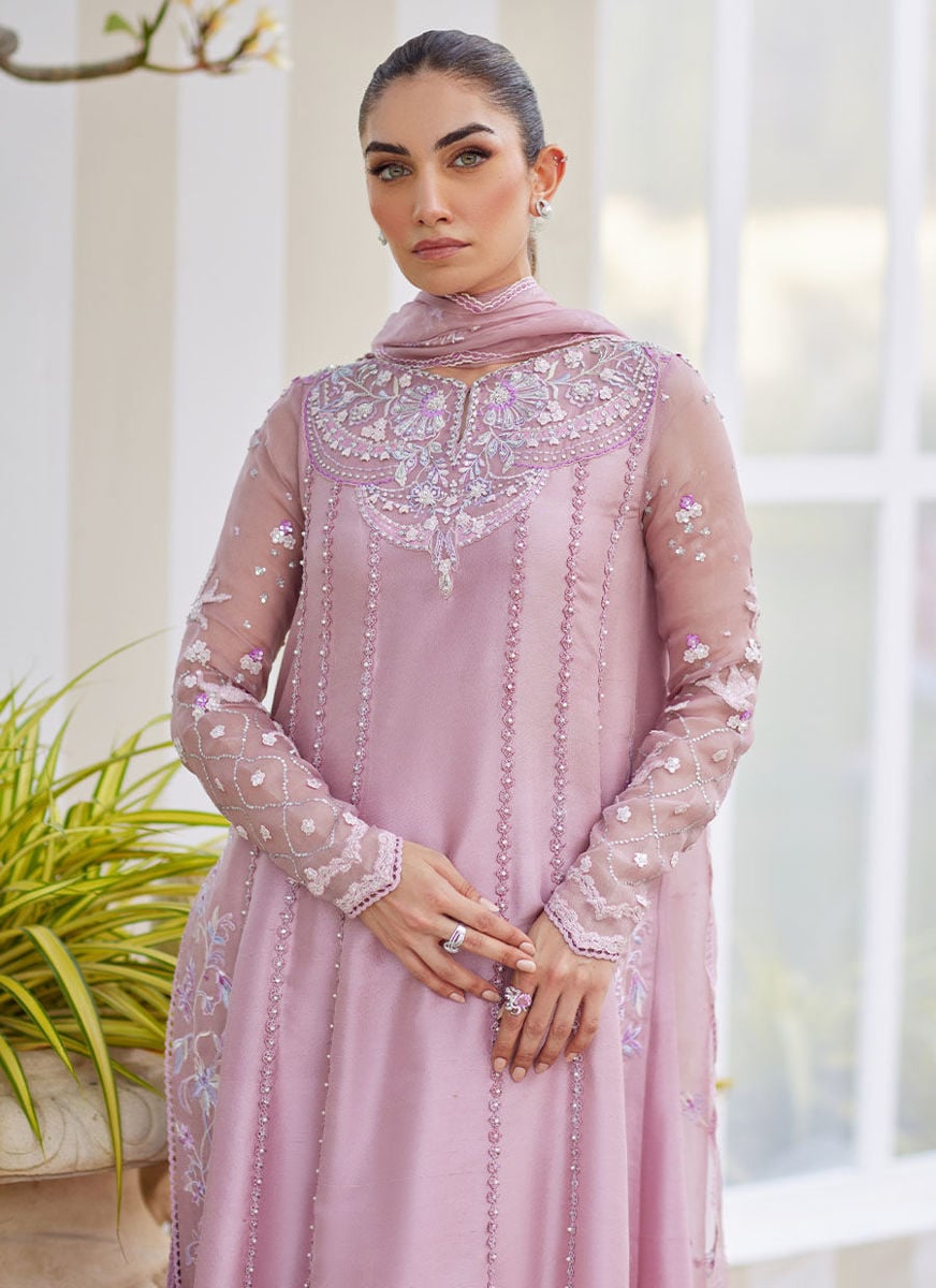 Karis Mauve Kalidaar And Dupatta