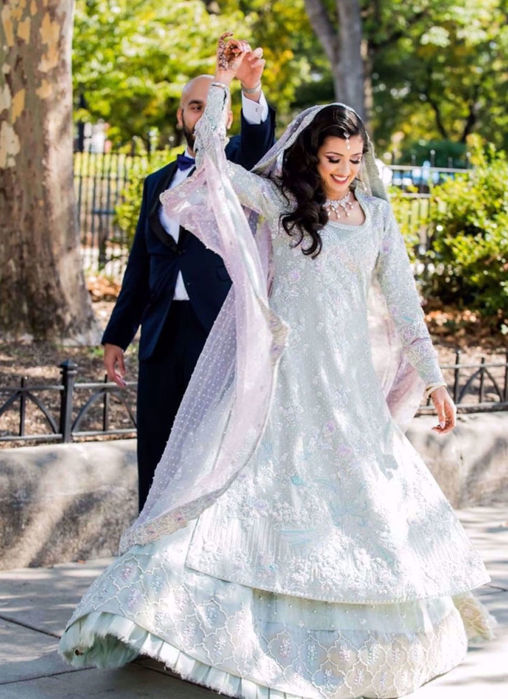 Picture of Nissa Chaudhry In Ice-Cool Shades Of Pale Blue And Lavender