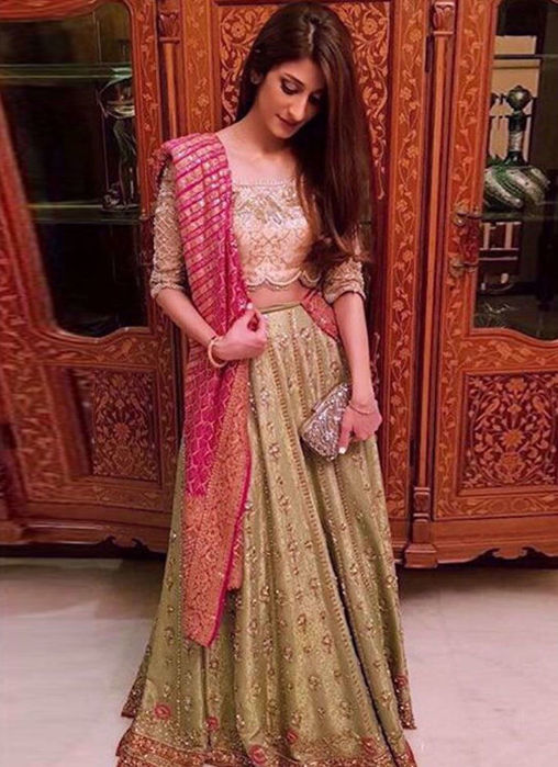 Picture of Alishay Adnan In A Farah Talib Aziz Lengha Choli
