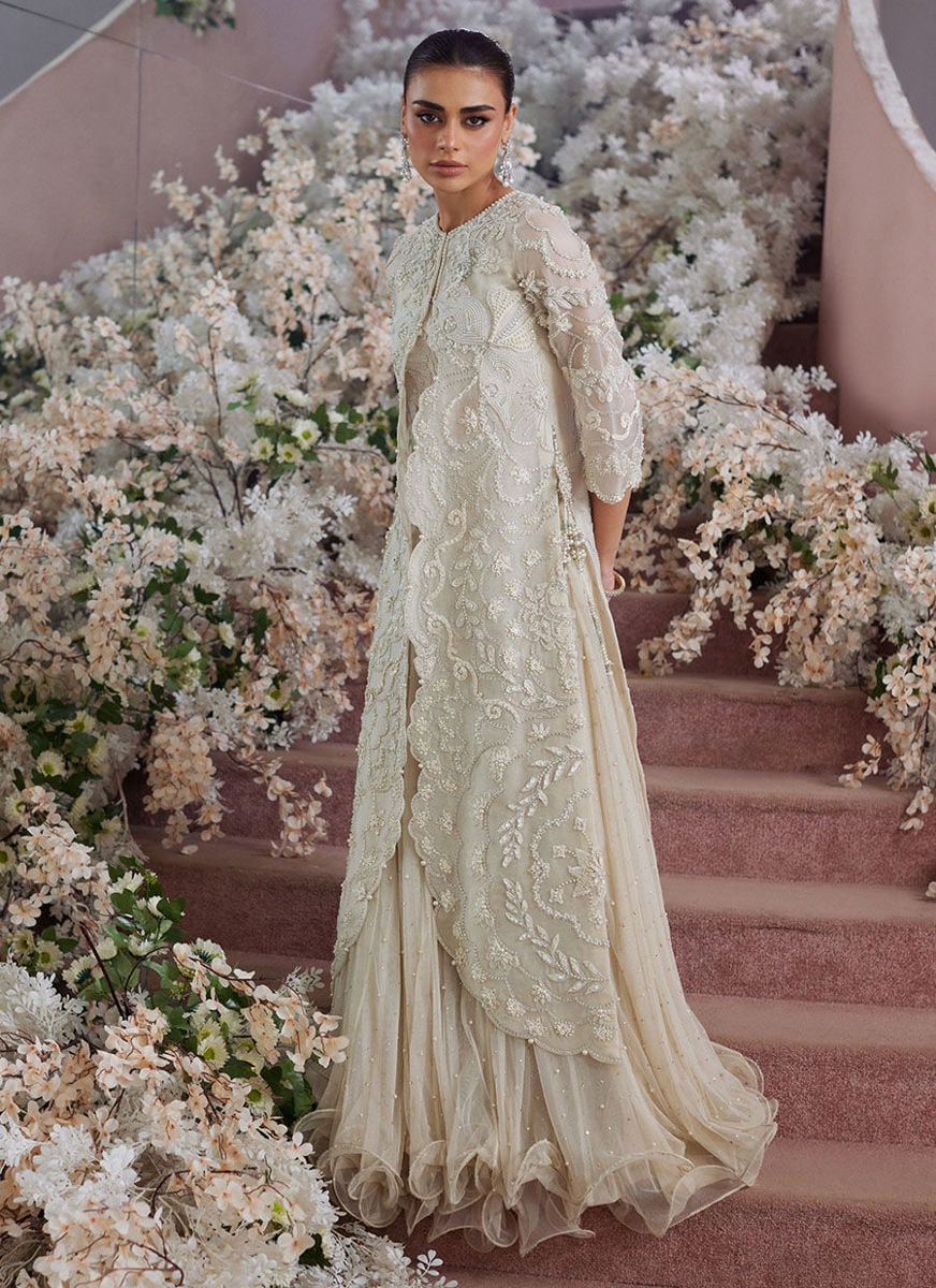 Vanika Ivory Organza Jacket