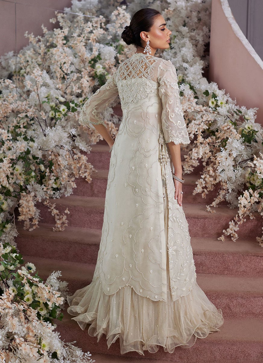 Vanika Ivory Organza Jacket