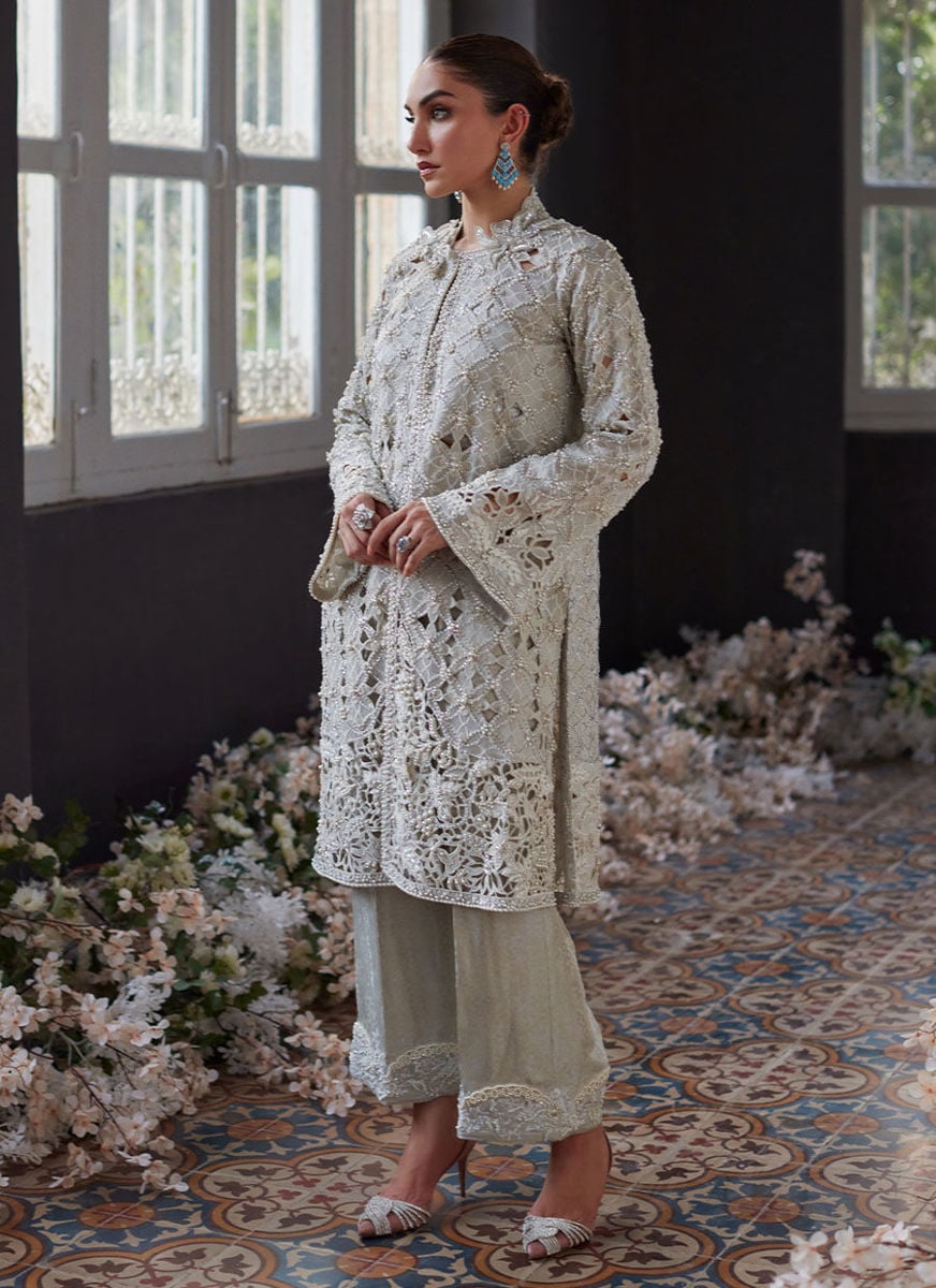 Ayvani Silver Cutwork Jacket