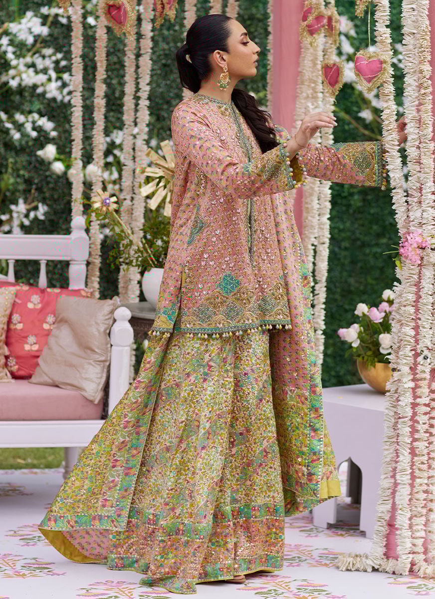 Shae Blockprinted Dhaka And Short Jacket