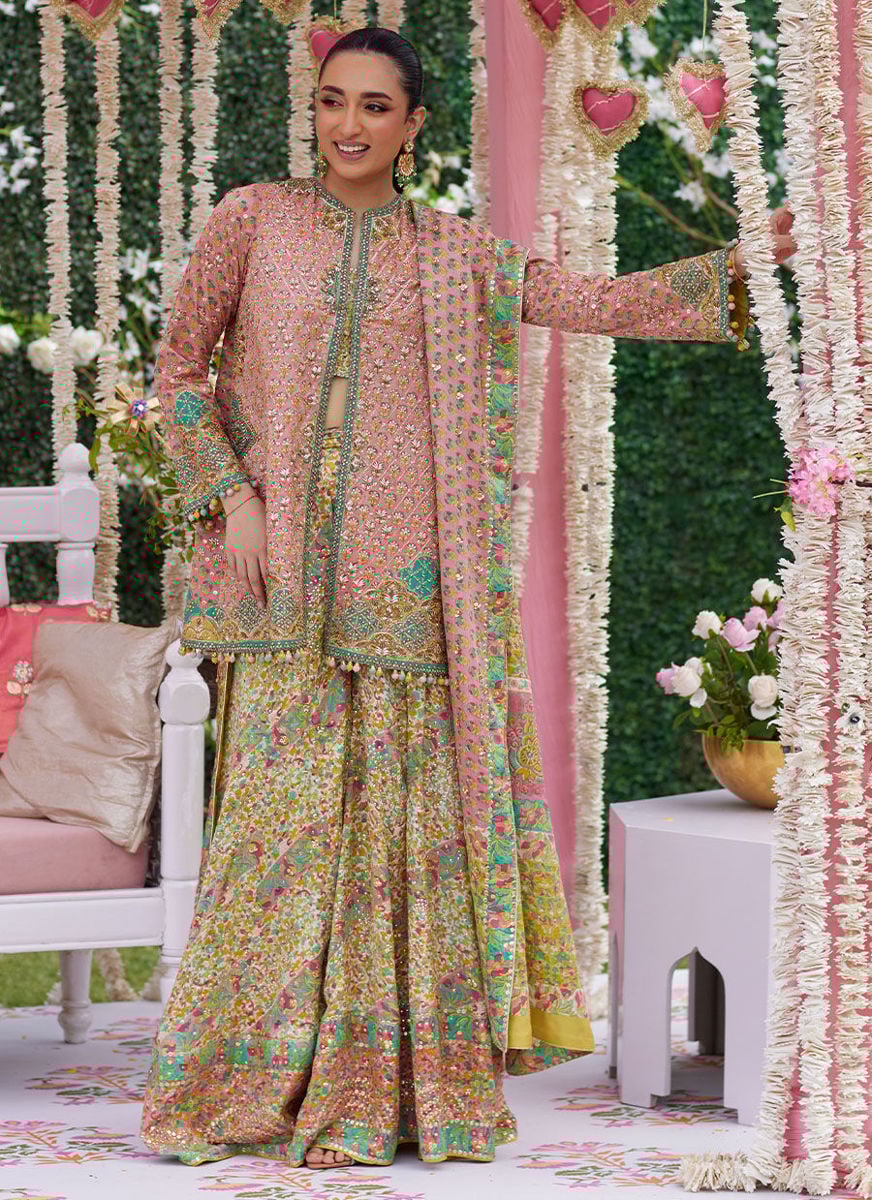 Shae Blockprinted Dhaka And Short Jacket