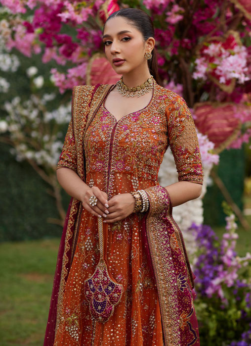 Mireya Burnt Orange Kalidaar