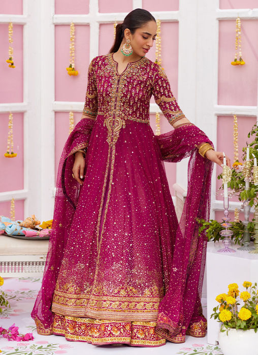 Ishana Magenta Kalidaar