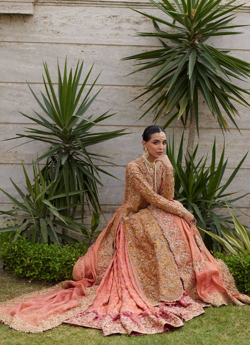Gulbahar Peach Bridal