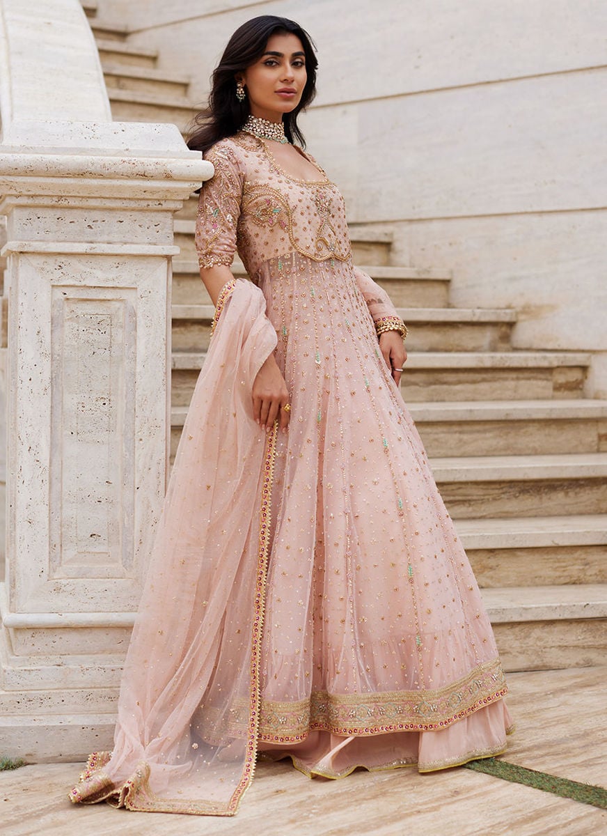 Nazneed Peach Kalidaar
