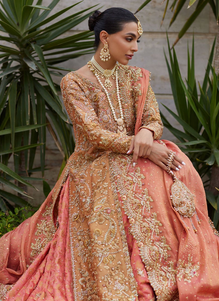 Gulbahar Peach Bridal